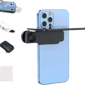 TEMU 미러 효과 렌즈 - 즉각적으로 멋진 반사 이미지를 캡처하고, 후면 카메라 스마트폰 클립 키트용으로 설계되었으며, 야외 여행 사진 셀카를 위한 조절 가능한 HD 유리 세로 클립이 특징입니다.