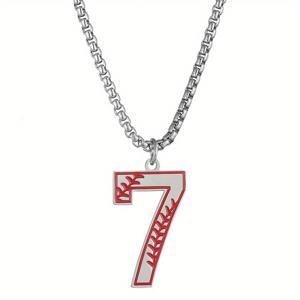 TEMU 남성과 여성을 위한 숫자 0~9 펜던트가 있는 1pc 스테인리스 스틸 목걸이