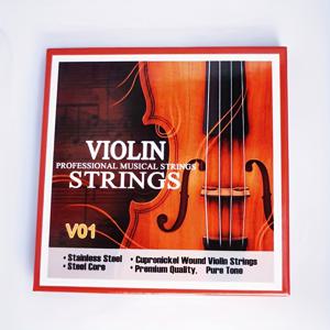 TEMU 4줄/세트 악기 액세서리, 스테인리스 스틸 밝은 줄, 고품질 스틸 코어, V01 수입 스틸 코어 독일 실버 감긴 줄, 바이올린 세트 줄, 1~4줄 각각 하나씩