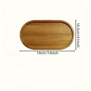 TEMU 나무 트레이 1개, 아침 식사, 디저트, 빵, 스낵, 스시에 적합, 다용도 접시, 튼튼한 과일 트레이, 가정 주방 레스토랑 , 주방 용품 및 식탁 장식.