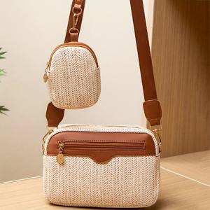 TEMU 2개 스타일 패셔너블 크로스바디 백 미니 스몰 백 따뜻한 컬러 패셔너블 백팩 폰 백