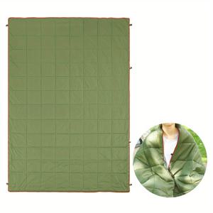 TEMU 1개 캠핑 담요 - 푹신하고, 접이식, 가볍고 따뜻함 | 야외 활동, 여행, 경기장, 축제, 해변, 해먹에 이상적