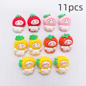 TEMU 11개 과일 인형 세트, 5가지 스타일, 구슬 & 구슬 세트, 레진 장식 액세서리, DIY 장식 액세서리, 파인애플, 딸기, 레몬, 토마토 등. 휴대폰 케이스, 머리핀, 사진액자, 기타 보석류, 버터크림 접착제 제작 액세서리, 수제 액세서리, 창의력을 보여주세요, 휴일 선물|핸드폰케이스|휴대폰케이스