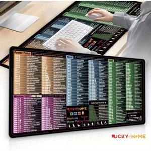 TEMU 엑셀/워드/파워포인트/윈도우 단축키 대형 마우스패드 – 엑셀 참고표 데스크 패드, 컴퓨터 마우스패드 – 게이밍, 오피스, 미끄럼 방지, 스티치 처리, 그녀나 그를 위한 선물 추천|책상|게임|컴퓨터책상