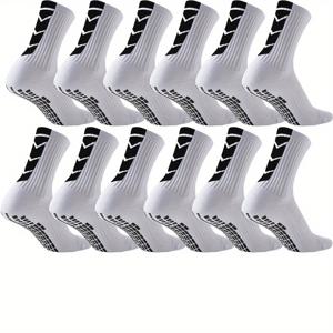 TEMU 2/6/12켤레 남녀 미끄럼 방지 그립 양말 농구 축구 럭비 사이클링 하이킹 테니스 스케이트보드 러닝 타월 밑단