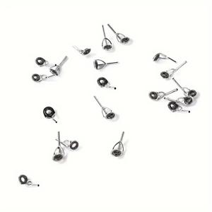 TEMU 다양한 크기와 부품으로 낚싯대 복원에 적합한 다용도 스테인리스 스틸 낚싯대 수리 도구 키트, 세라믹 가이드 장착 - 내구성이 뛰어난 낚싯대 수리 세트.