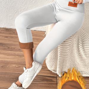 TEMU 여성용 하이웨이스트 보온 레깅스 - 두꺼운 겨울 바지, 미끄럼 방지 그립, 스트레치 타이트 핏, 일상 및 정장용 - 블랙(가을/겨울), 레깅스, 착용, 슬림 디자인, 편안한 소재, 애호가용, 캐주얼 웨어, 무봉제 디자인, 내구성 있는 소재, 여성용 레깅스, 모든 여성을 위한 레깅스