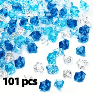 TEMU 불규칙한 투명 아이스 블록 & 합성 보석 - 웨딩 장식, 수족관, DIY 캔들, 꽃병 채우기, 사진 소품, 센터피스에 적합한 리얼리스틱 플라스틱 큐브 - 가벼운 장식용 아이스 큐브