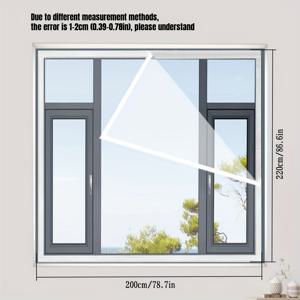 TEMU 두꺼운 겨울 방풍 및 방한 단열 필름, 밀봉 창문 틈막이 단열 필름, 모든 유형의 문과 창문에 적합한 투명 플라스틱 시트|필름