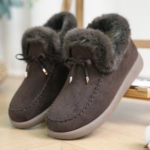 TEMU 여성 겨울 부츠 - 플러시 안감, 튼튼한 그립, 따뜻함을 위한 두꺼운 내신, 두꺼운 밑창으로 따뜻한 겨울을 위한 다재다능한 신상 스타일의 슬립온 앵클 부츠