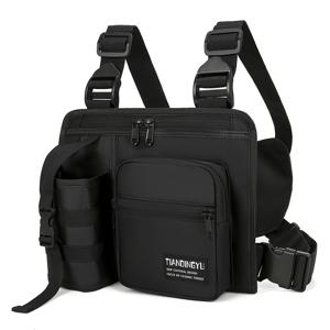 TEMU 남성용 아웃도어 멀티펑셔널 체스트 백팩 - 캠핑, 사이클링, 여행에 적합한 헤비듀티 하이킹 팩, 핸즈프리 수직형 & 지퍼 클로저, 하이킹, 라이딩 및 모험용