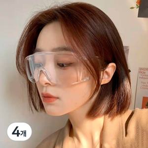 TEMU 4개 투명 고글 방역 ATV 서바이벌 보호 벌초 안경 보안경