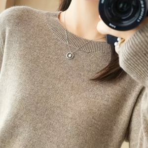 TEMU 여성용 베이스 레이어 탑, 2024년 신상 스타일, 긴소매 라운드넥 셔츠, 가을/겨울에 적합, 블랙 및 카멜 등 단색으로 다양한 스웨터.