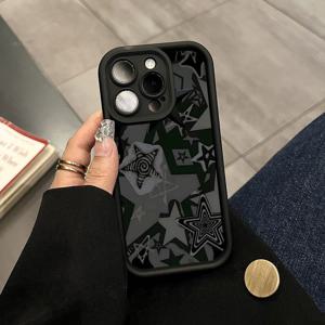 TEMU 아이폰 16 프로 맥스, 아이폰 15/14/13 프로/12/11/7/8 플러스/X/XR/XS 맥스 호환 스타 패턴 TPU 케이스, 패셔너블 풀바디 충격 방지 보호 커버, 고급스러운 디자인