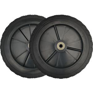 TEMU 1개/2개 7인치 175mm 잔디깎이 휠, 야외 캠핑 수레용 축 포함 교체용 바퀴, PVC 플라스틱 휠