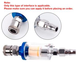 TEMU 투명 컵 & 1/4인치 스레드가 있는 1개 오일 워터 분리 필터 키트 - 효율적인 습기 제거를 위한 스프레이 건 공기 압축기 액세서리, 공기 도구, 스프레이 장치