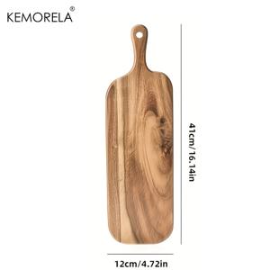 TEMU KEMORELA 손잡이 장착 나무 도마, 긴 서빙 보드, 치즈 보드, 샤르퀴트리 보드, 식품, 빵, 과일용 나무 도마