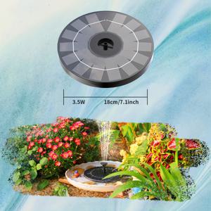 TEMU 야외 정원용 태양광 분수, 새 목욕을 위한 6개의 노즐이 있는 업그레이드된 태양광 분수, 정원, 연못, 어항, 수영장 및 야외 독립형 부유형 태양광 분수 펌프 방수