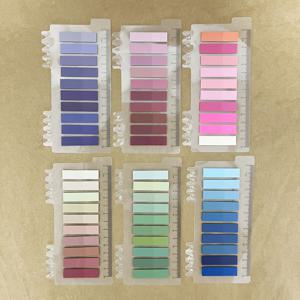 TEMU 6개, 스타일리시 그라데이션 모란디 스티키 노트 1200페이지 - 쓰기 가능, 재배치 가능한 북마크, 자체 접착 페이지 라벨 플래그, 반투명 PET 스티키 노트 라벨, 바인더 및 인덱싱용 페이지 마커