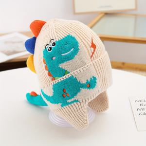 TEMU 남녀 아이들을 위한 귀여운 공룡 두꺼운 따뜻한 귀 코지 플리스 모자, 겨울 따뜻한 두꺼운 풀오버 귀여운 만화, 일상적인 여행, 야외 스포츠, 여행 축제, 파티, 생일 파티에 적합, 4가지 색상(베이지, 라이트 블루, 나비 블루, 커피 컬러) 제공