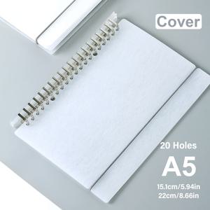 TEMU 1개 투명 바인더 커버 - 두꺼운 PP 쉘, 금속 링 클램프 포함 (A5/B5 루스리프용), 학교/사무실/플래너/노트북 정리용, 내구성 강화, 홈/대학/직장 필수품, 세련된 디자인, 안전한 금속 링, 사무용품