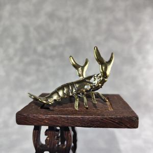 TEMU 황동 장식용 대형 새우 조각상