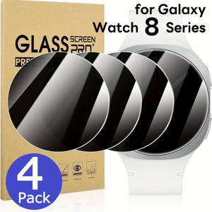 TEMU 삼성 8 44mm/40mm용 4팩 강화유리 프라이버시 스크린 보호필름, 8 클래식 46mm용 강화유리 보호필름 [프라이버시 보호] 9H 경도 보호필름