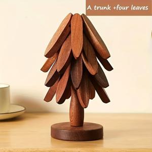 TEMU 4/5개 단열 나무 나무 모양 코스터 1세트 | 뜨겁게 먹는 음식에 적합한 내구성, 크리스마스, 할로윈, 부활절, 하누카, 추수감사절을 위한 스타일리시한 주방 장식
