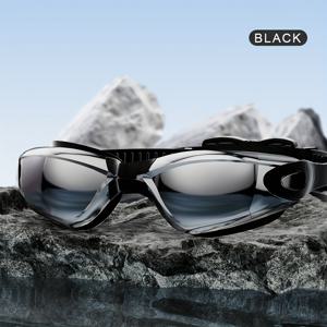 TEMU 성인용 수경 HD 안티포그 방수 실버 도금 일체형 이어플러그 프로페셔널 레이싱 수경|물안경