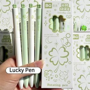 TEMU 4개입 럭키펜 창의력 회전펜, 리트랙터블 플라워 젤펜, 0.5mm 미세팁 빠른 건조 검정 잉크, 부드러운 필기용 저널링 노트 테이킹, 사무실 학교 문구류, 선물용, 플라스틱 소재