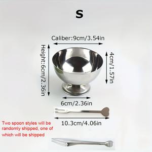 TEMU 스테인리스 스틸 디저트 컵 - 다용도 & 과일 샐러드 그릇, 파티 및 가정용 스낵 서빙 플레이트