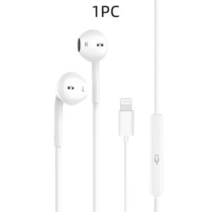 TEMU 아이폰용 유선 헤드폰, 내장 마이크 및 볼륨 조절 기능 포함, 아이폰 14/13/12/11 Pro Max/Xs/Xr/X/7/8 Plus 호환, 노이즈 캔슬링 기술 장착.