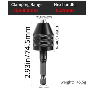 TEMU 드릴 척 키리스 스크루드라이버 임팩트 드라이버 어댑터 전기 모터 클램프 척 고정 헥스 샹크 드릴 비트 어댑터