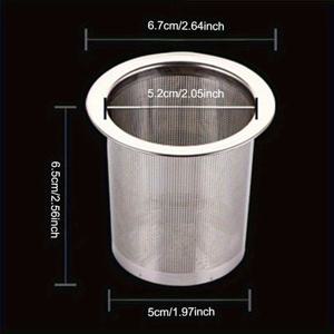 TEMU 스테인리스 스틸 차 주입기 - 루스 리프 차, 커피, 주스 및 두유용 미세 메쉬 스트레이너 - 주방 필수품, 차 주전자, 과일 주스
