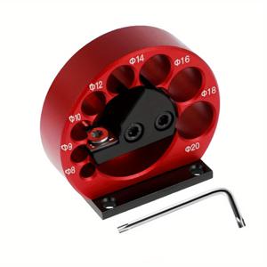 TEMU 다우엘 제조 지그 세트, 삽입 다우엘 메이커 포함, 8-20mm 미터법 사이즈용 조절식 다우엘 커터 플레이트 (8개 구멍), 원형 나무 막대 전기 드릴 밀링용 알루미늄 공구