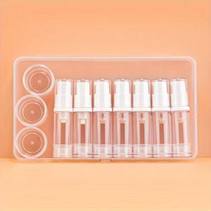 TEMU 일부 여행용 메이크업 용기 세트, 향이 없는 10피스 플라스틱 메이크업 팔레트, 휴대가 간편하고 컴팩트합니다.