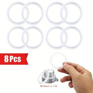 TEMU 스테인리스 스틸 물병용 실리콘 가스켓 & 씰링 링 8개 세트 - 누수 방지, 컵 액세서리, 플라스크, 야외, 헬스장, 여행용 뚜껑 씰 (팩)