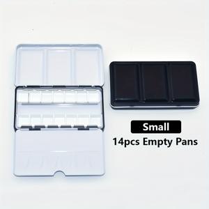 TEMU 강력한 금속 여행 수채화 팔레트 상자, 14/20/40 웰, 페인트 트레이, 수채화 팬 및 뚜껑이 있는 믹싱 트레이, 휴대용, 빈, 충전 가능 및 재사용 가능, DIY, 아크릴 및 유화, 및 학생을 위한 완벽한 크리스마스 선물, 철제 몸통