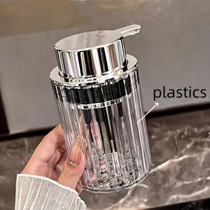 TEMU 플라스틱 폼 디스펜싱 병 1개, 펌프가 있는 리필형 비누 디스펜서, 폼 페이셜 클렌저, 손 소독제, 샴푸 및 샤워 젤에 적합, 욕실 조리대 사용에 이상적