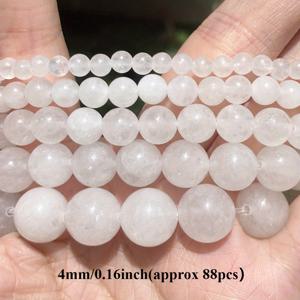 TEMU 테오와키 4/6/8/10mm 약 88/58/44/36개 천연 화이트 칼세도니 스톤 비즈 라운드 루즈 비즈 주얼리 만들기 DIY 목걸이 팔찌 귀걸이 액세서리 크리스마스 선물