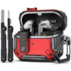 TEMU 갤럭시 버즈 3 케이스 및 버즈 3 프로용 카본 파이버 클리닝 키트 포함 전체 충격 방지 보호 커버