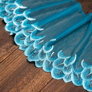 TEMU 1 야드의 화려한 공작 깃털 자수 레이스 트림, 36