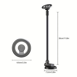 TEMU LRBH 차량용 마그네틱 휴대폰 거치대, 11.8인치 긴 암 흡착 컵, iPhone 16 Pro Max Plus 15 14 13 12 Mini 호환