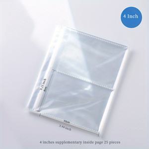 TEMU 1개 투명 포토 앨범 시트 - 라운드 코너, 바인더 및 스크랩북 호환, ·사진·엽서 보관용 내구성 플라스틱 정리함, 홈&오피스 여행용 미니멀 디자인, 매끄러운 모서리, 사무용품