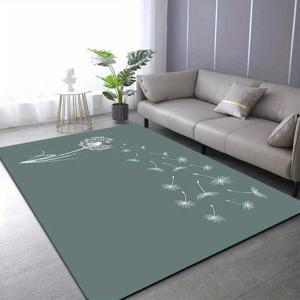 TEMU 1pc 두꺼운 1.1cm 마당이 패턴 인쇄 바닥 매트, 주방, 거실, 공부실, 침실, 포치, 발코니 등에 사용되는 미끄럼 방지 내마모 폴리에스터 섬유 매트. 홈 데코