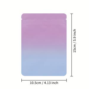 TEMU 50개 양면 그라데이션 컬러 뼈 봉투, 액세서리용 소형 파우치, 밀폐형 플라스틱 포장 봉투, 불투명 자체 밀봉 봉투, 양면 차광 알루미늄 포일 봉투, 무광택 그라데이션 컬러 블로킹 프라이버시 봉투