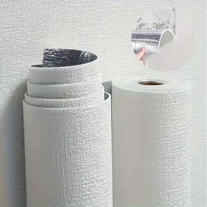 TEMU 20m*1롤 자체 접착 3D XPE 벽지, 단색, 1.5mm 두께 - 쉽게 청소 및 절단 가능, 붙였다 떼기, 침실, 거실, 기숙사, 홈 데코용 벽 패널