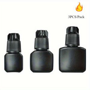 TEMU 3개입 리필 가능한 여행용 병, 보관 용기, 액체병 홀더, 속눈썹 연장 플라스틱 스퀴즈 병, 미니 스퀴즈 병, 빈 병 플라스틱 캡, 홈용 속눈썹 연장 액체 병