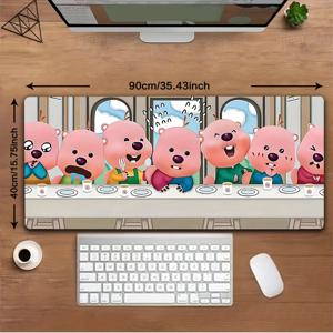 TEMU 인기 만화 캐릭터 RubyGaming 마우스패드 1개 - 미끄럼 방지 고무 베이스, 세탁 가능, 책상 액세서리, 사무실, 학교, 홈 데코, 데스크 매트, 팬과 친구를 위한 이상적인 선물