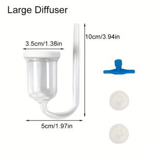 TEMU CO2 디퓨저 (수족관용), 버블 카운터 및 반응기 시스템 포함, 어항 수생 식물 성장 촉진에 이상적, 간편한 부착을 위한 흡착판 포함, 배터리 없음
